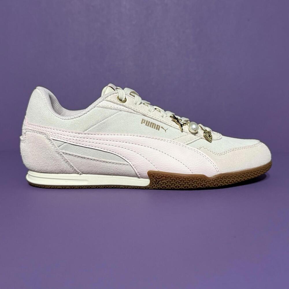 PUMA Bella Donna White Pink Sneakers Shoes 405012 01 Size Women 8.5 - Picture 1 of 7